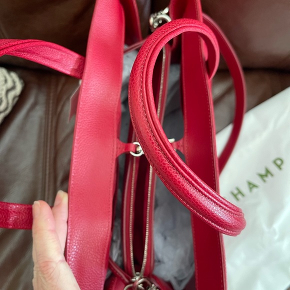 Longchamp red leather purse NWT - Picture 5 of 7